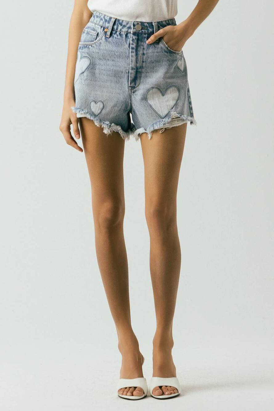 NEW BLANKNYC reeve hi rise shorts in from the heart